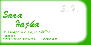 sara hajka business card